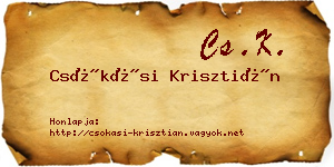 Csókási Krisztián névjegykártya