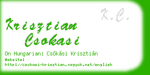 krisztian csokasi business card